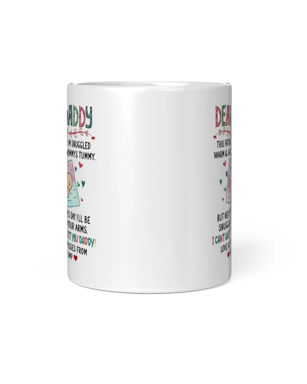 Dear Daddy I Can't Wait To Meet You Happy Father's Day Mug