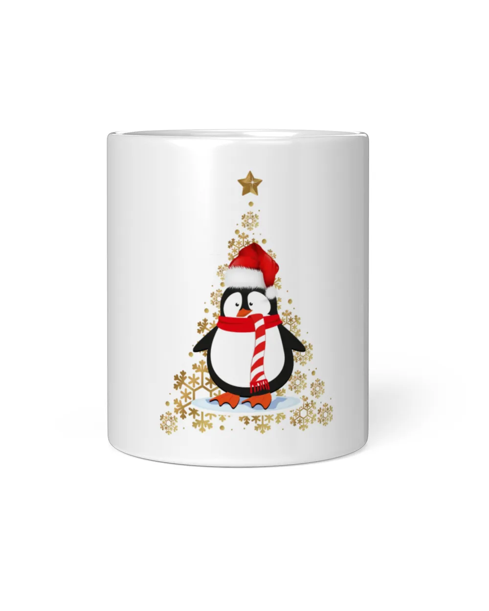 Penguin Christmas Snowflakes Tree Viking Tumbler (20oz)