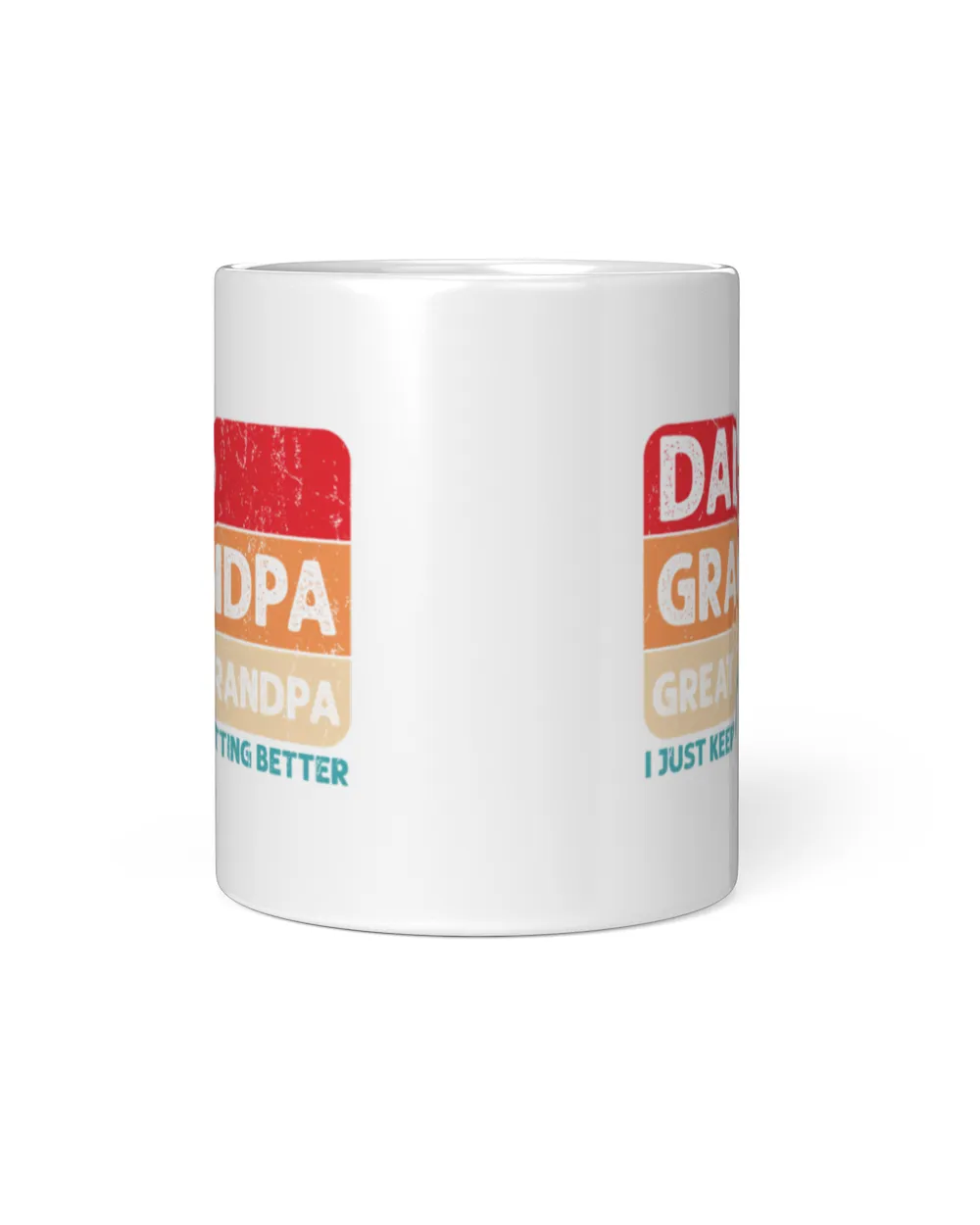 Dad Grandpa Great-Grandpa Mug - Great Grandpa Pregnancy Announcement, Great-Grandpa Gift, Family Baby Announcement Mug White Mug white 11oz