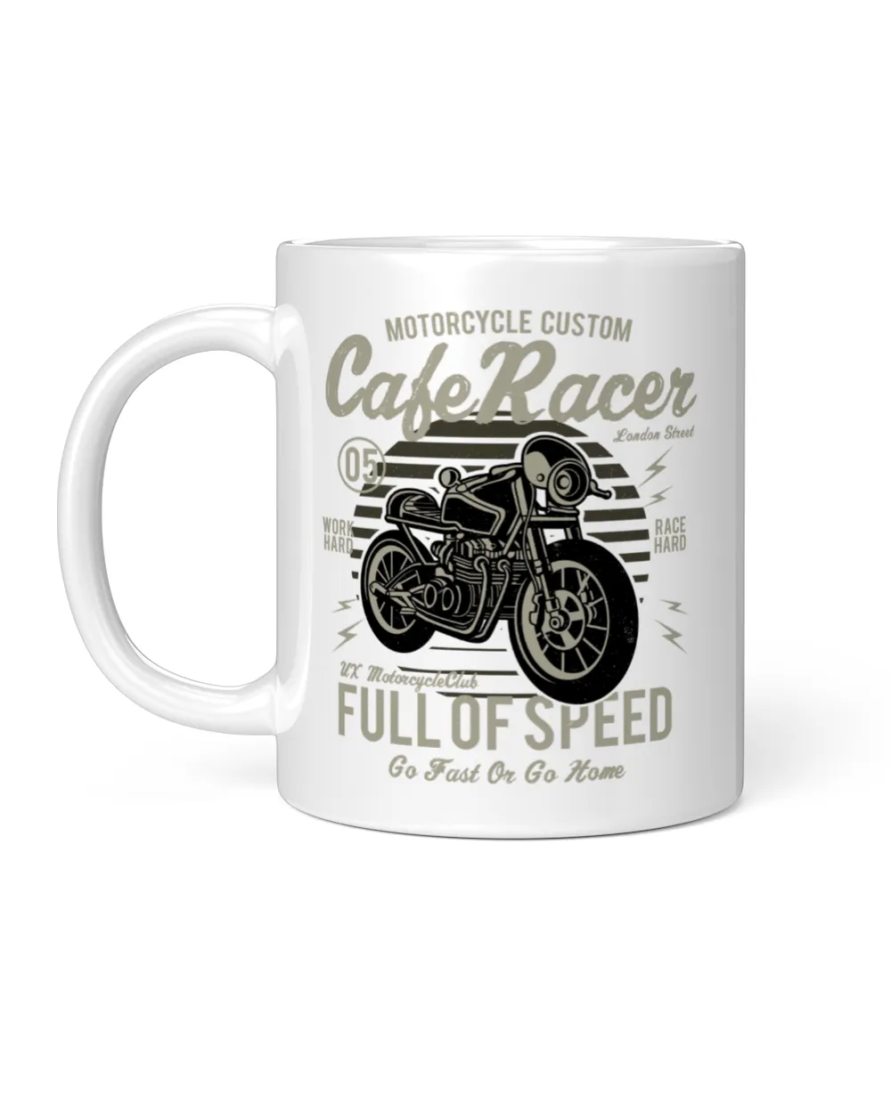 Motorcycle Custom Cafe Racer Mug White Mug white 11oz