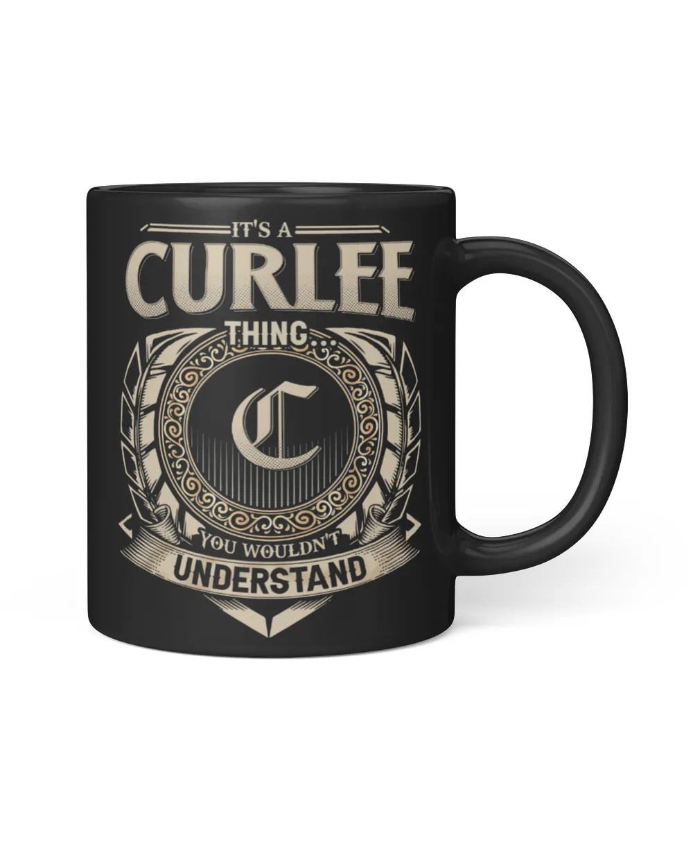 CURLEE Black Mug black 11oz