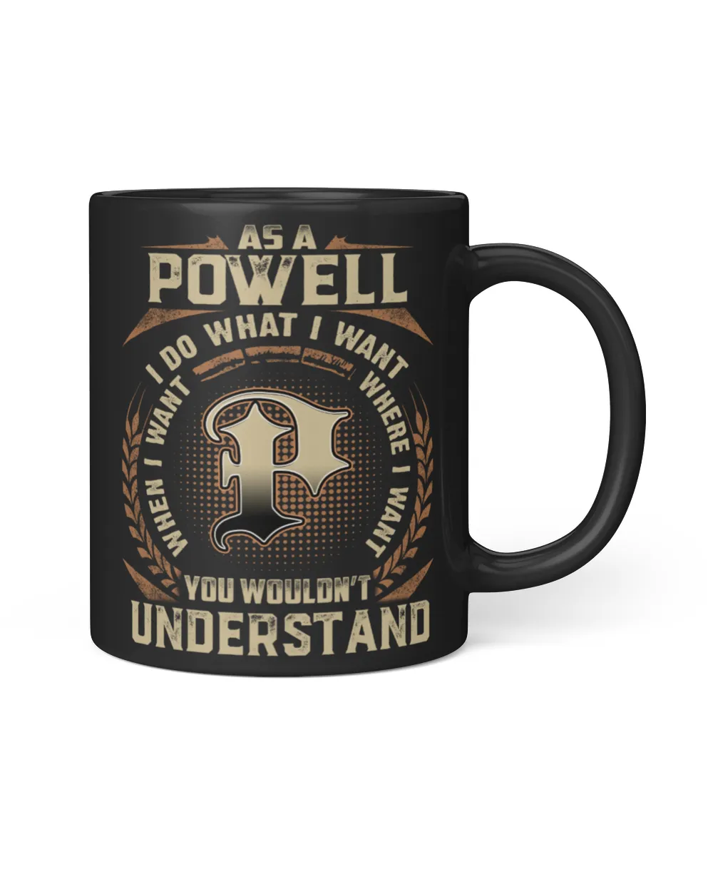 POWELL Black Mug black 11oz