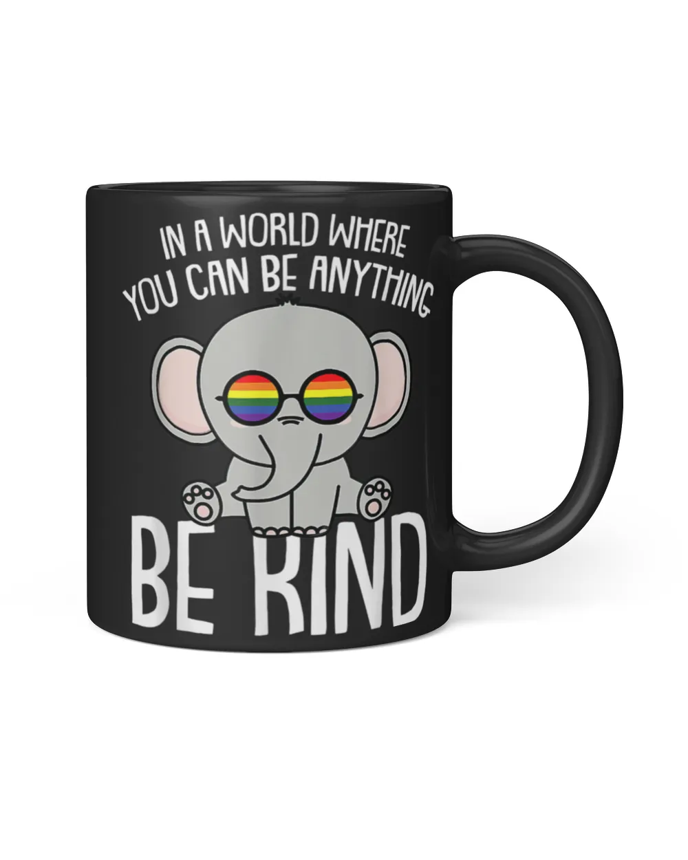 Be Kind Cute Baby Elephant Proud Ally Lgbt Gay Pride T-shirt_design