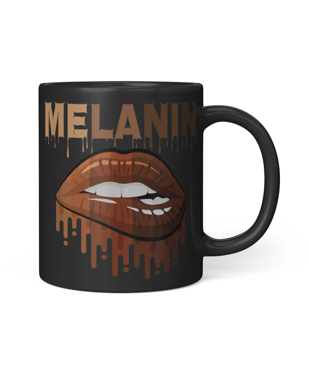Melanin Shades Drippin Black Pride Afro Queen Gift T-Shirt Black Mug 11oz black 11oz