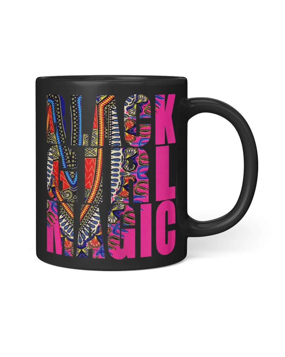 Oheneba Melanin Shirt For Women Black Girl Magic Afro Queen Black Mug 11oz black 11oz