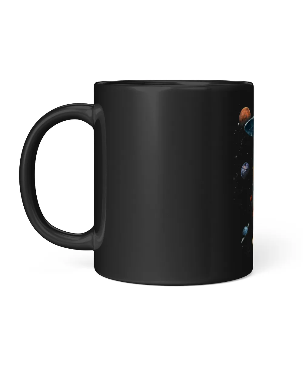 Galaxy Space Ship UFO Alien Universe Comet Common goldfish Black Mug 11oz black 11oz