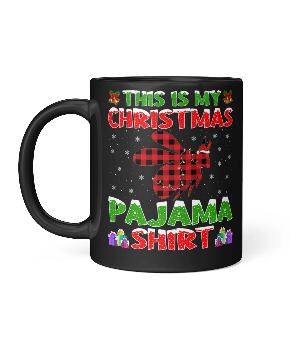 Bee Xmas Santa Hat This Is My Bumble Bee Christmas Pajama 453