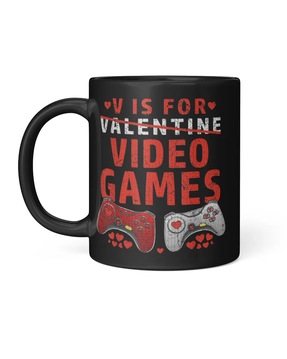 V Is For Video Games Funny Gamer Kids Boys Valentines Day