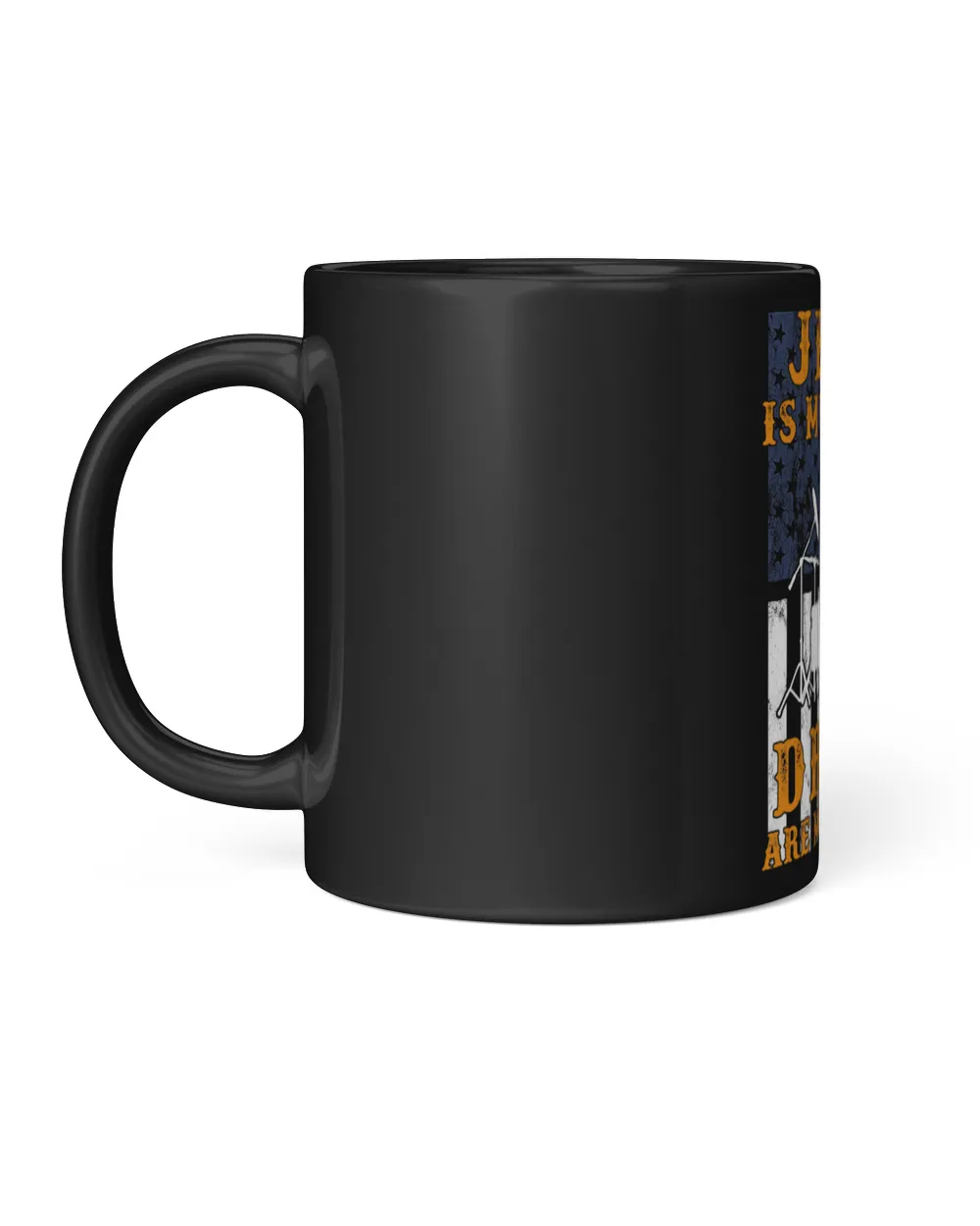 Jesus is my savior Drums my therapy Black Mug 11oz black 11oz