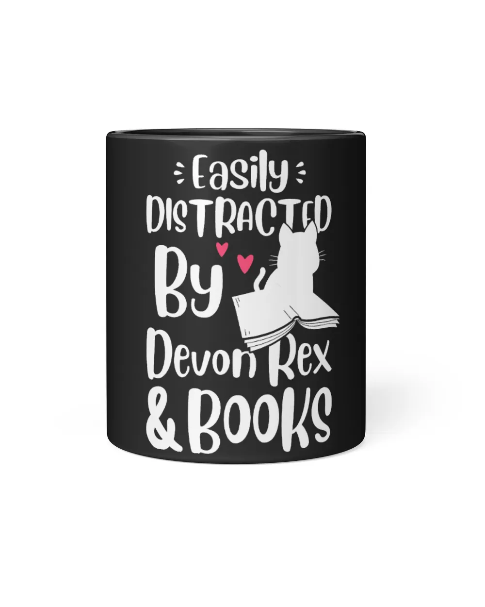 Easily Distracted By Devon Rex And Books Funny Kitten Book