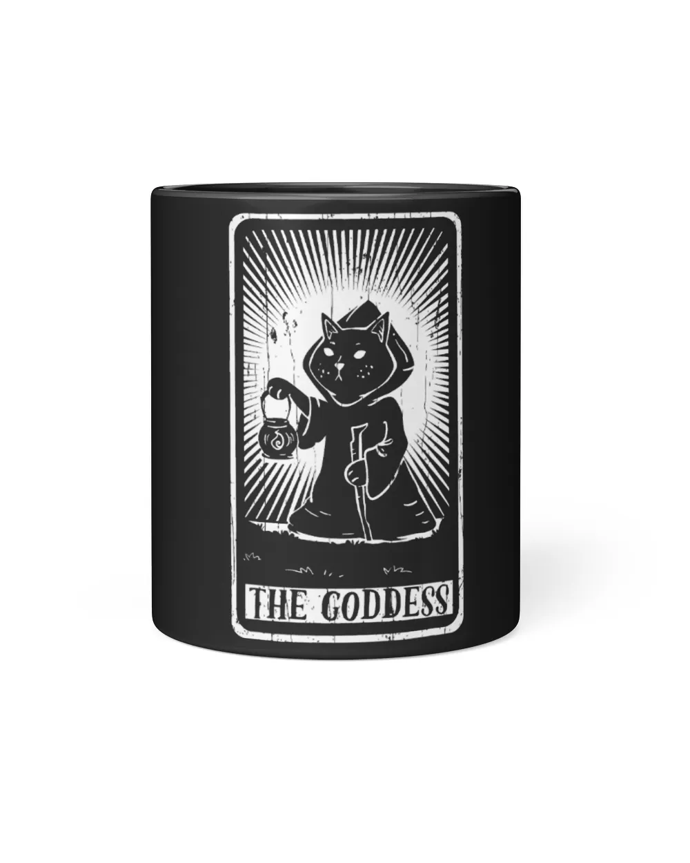 Goddess Lamp Cat Tarot Card Pagan Goblincore Goth Occult