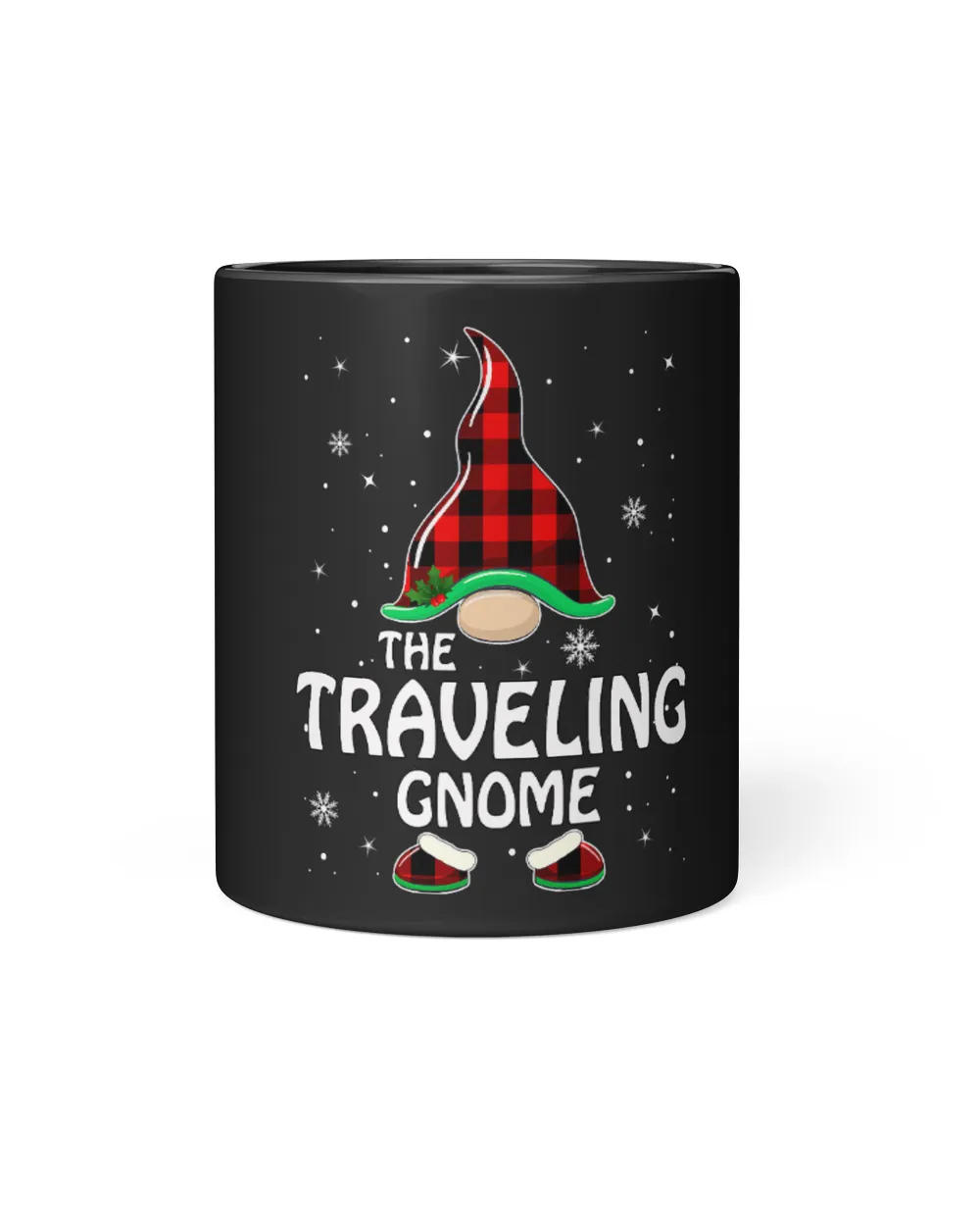 Traveling Gnome Buffalo Plaid Matching Family Christmas