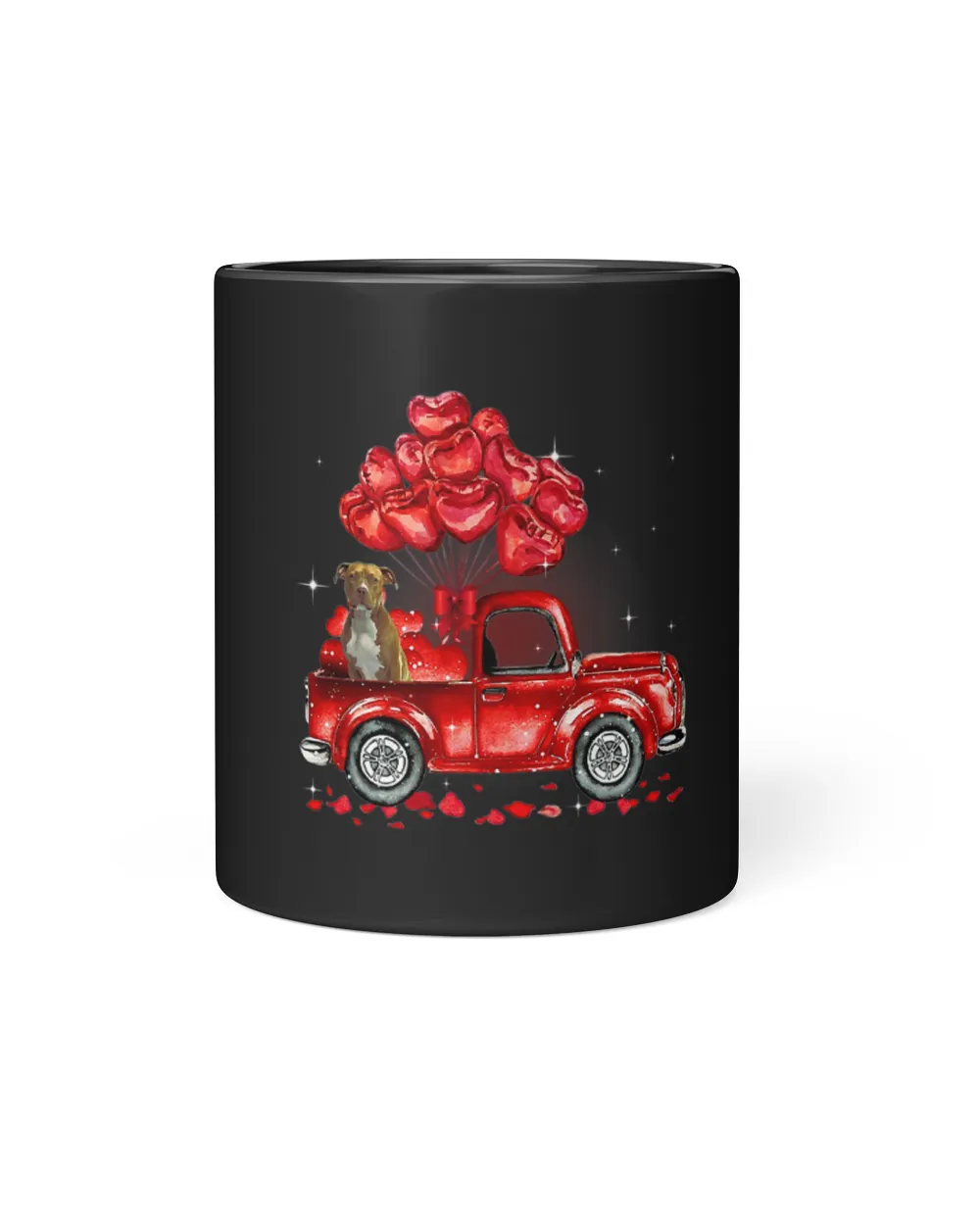 Pitbull Valentine Car Dogs Hearts Balloon Love Truck