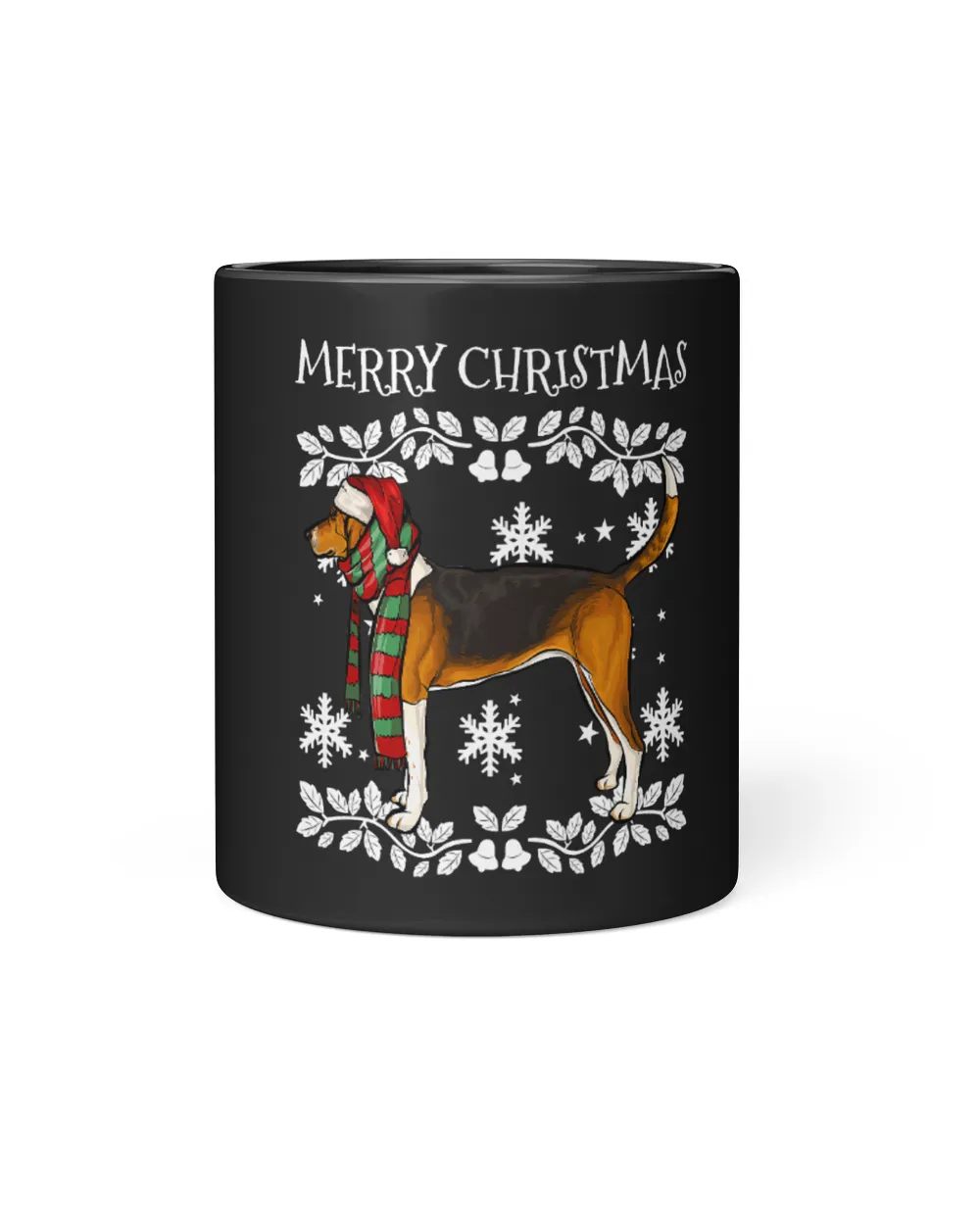 Merry Christmas Ornament American Foxhound Xmas Santa