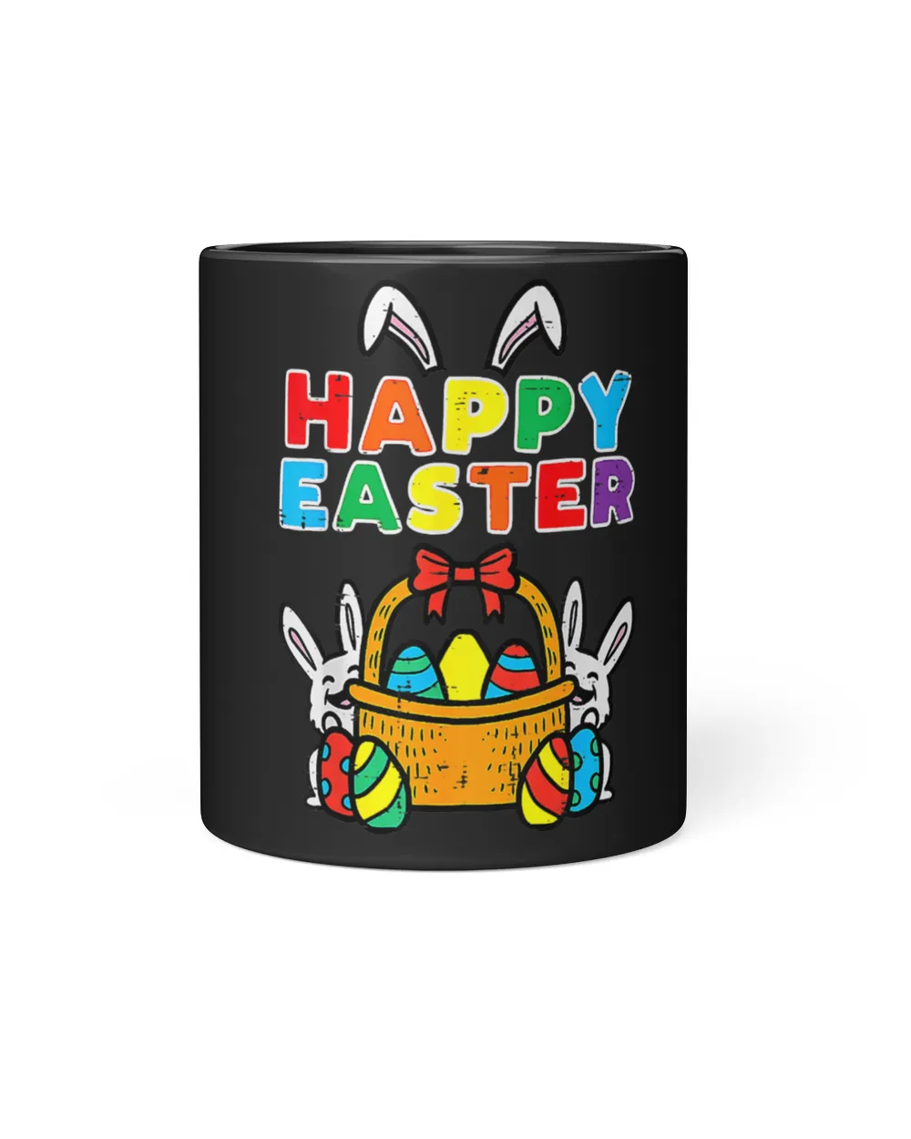 Kids Happy Easter Bunny Eggs Basket Cute Rabbit Men Women Kids T-Shirt