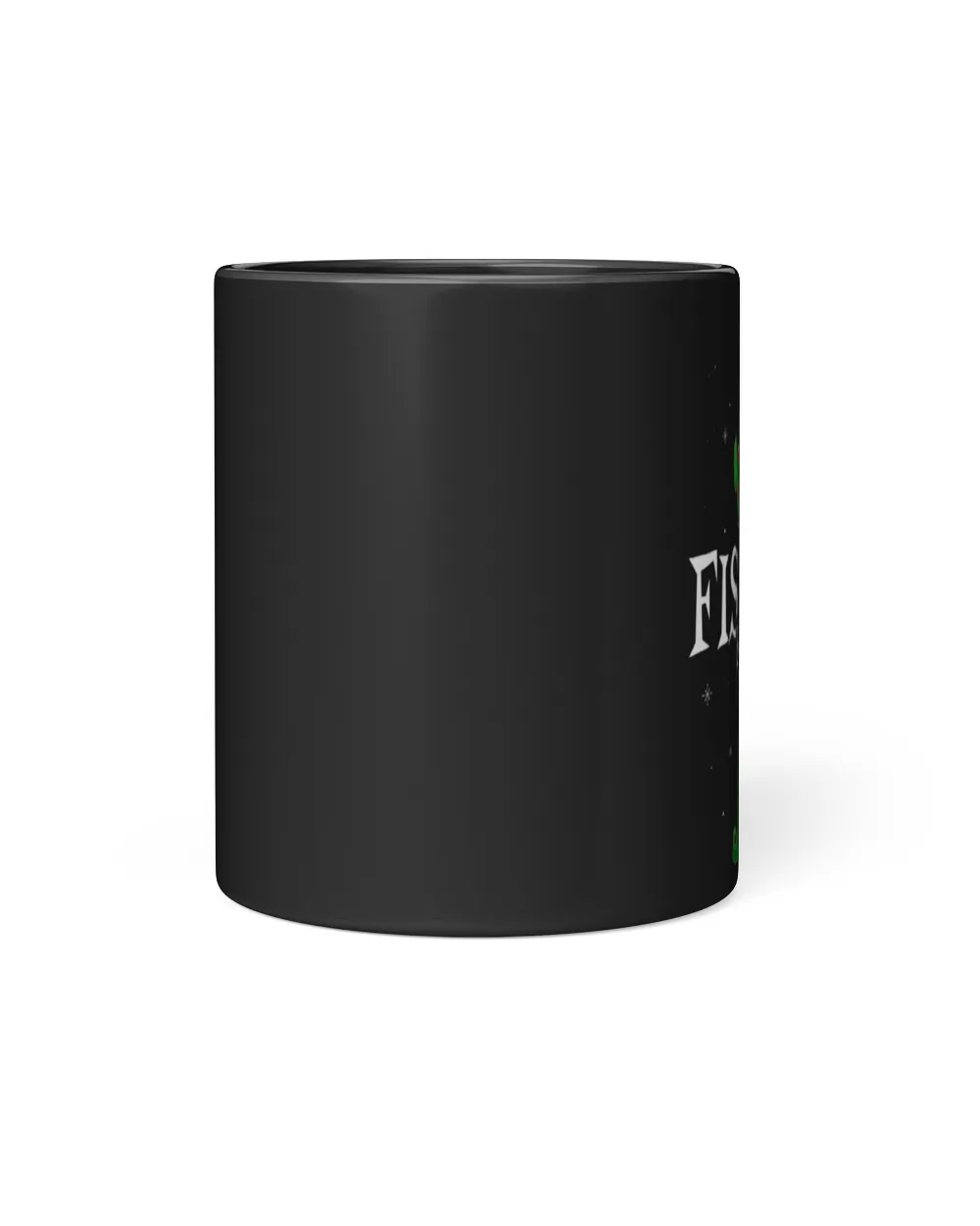 Funny Fishing Christmas (4) Black Mug 11oz black 11oz