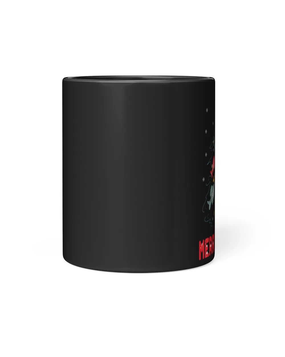 Merry Fishmas Funny Christmas Tree Black Mug 11oz black 11oz