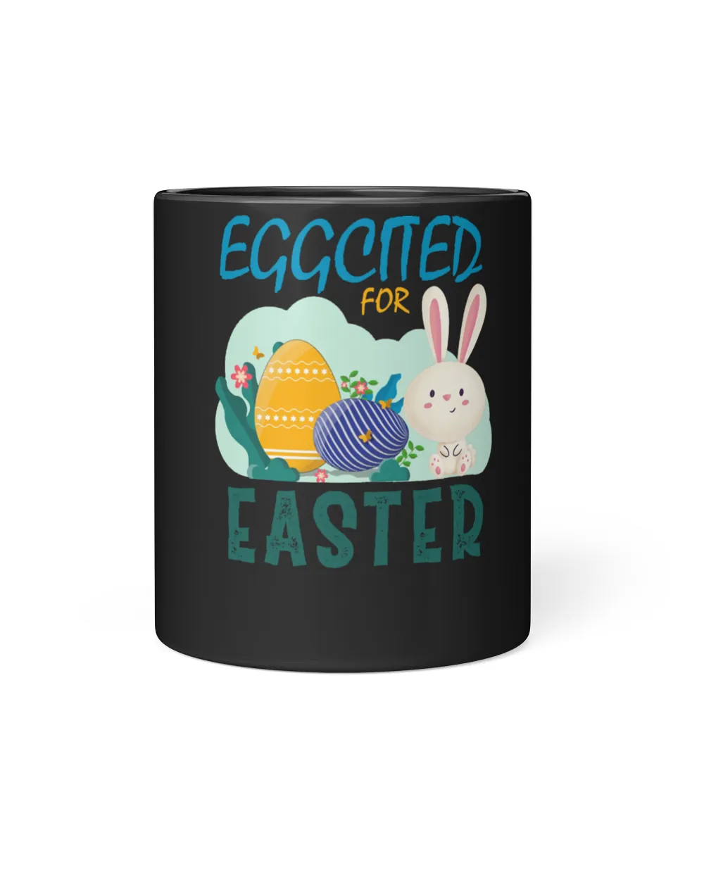 EGGCITED FOR EASTER Bunny Egg Hunt Basket Toddler Girl Kids T-Shirt