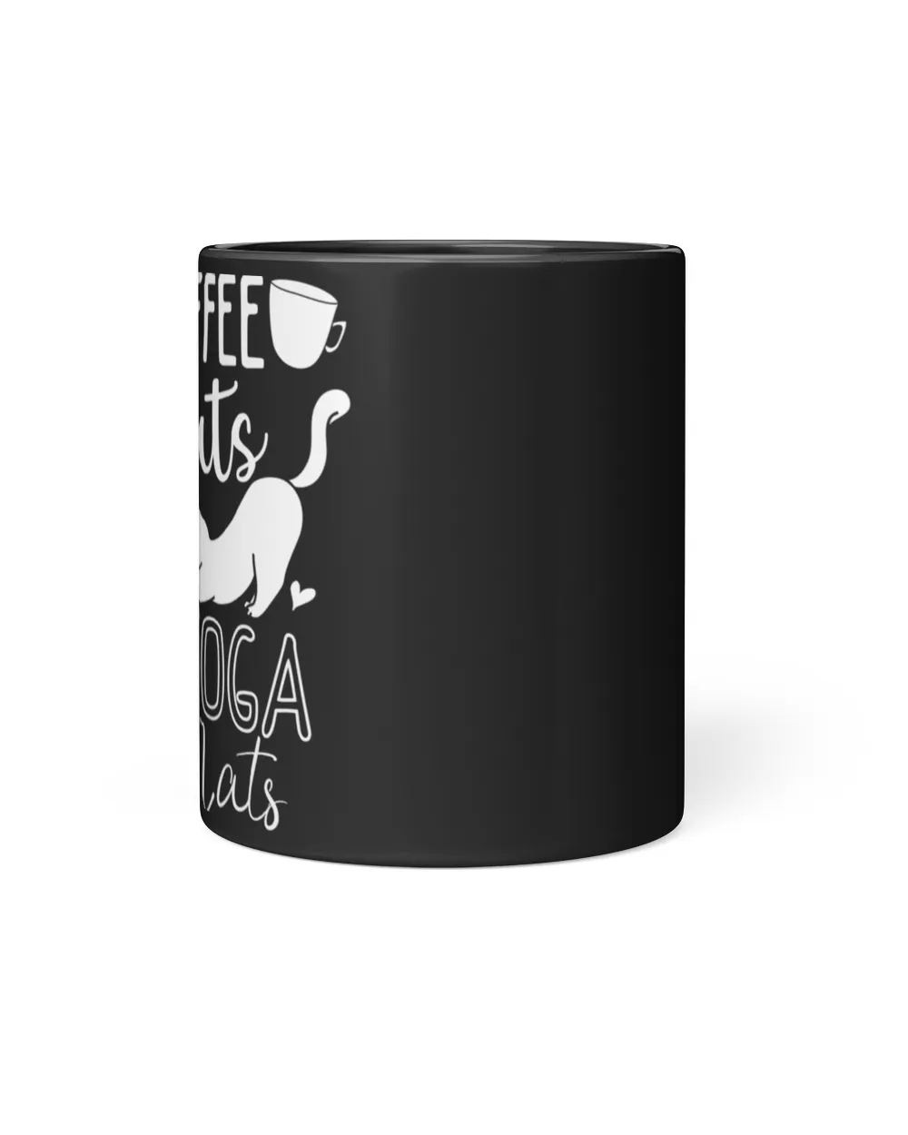 Coffee Cats and Yoga Mats, Cat Lover Mom Gift Yoga Workout Shirt T-Shirt