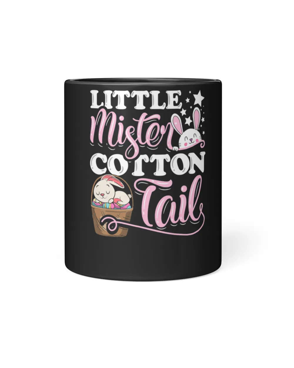 Little Mister Cotton Tail Easter Egg Basket T-Shirt