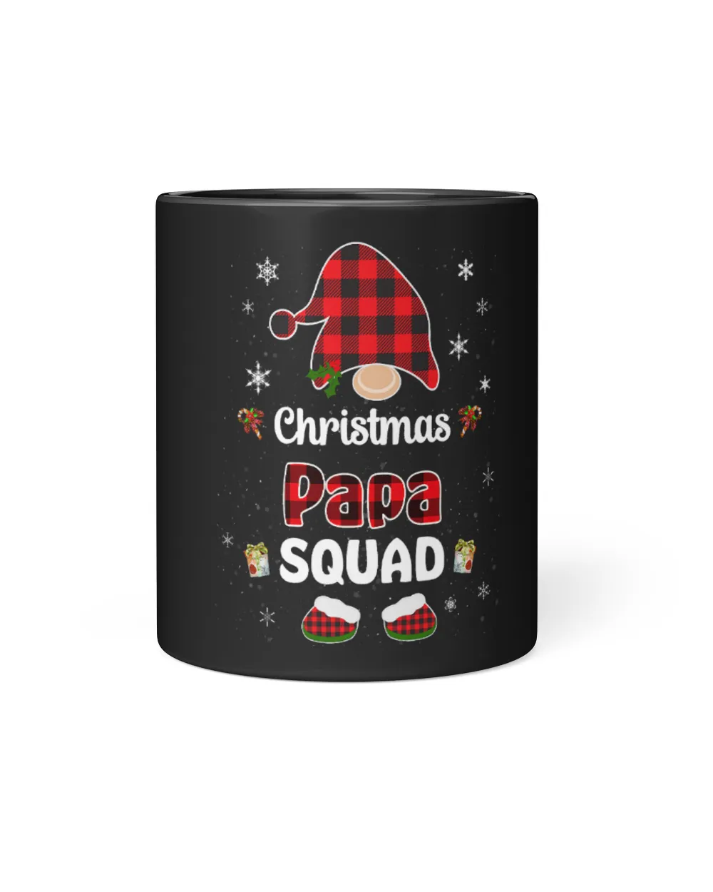 Christmas Papa squad family group matching red plaid