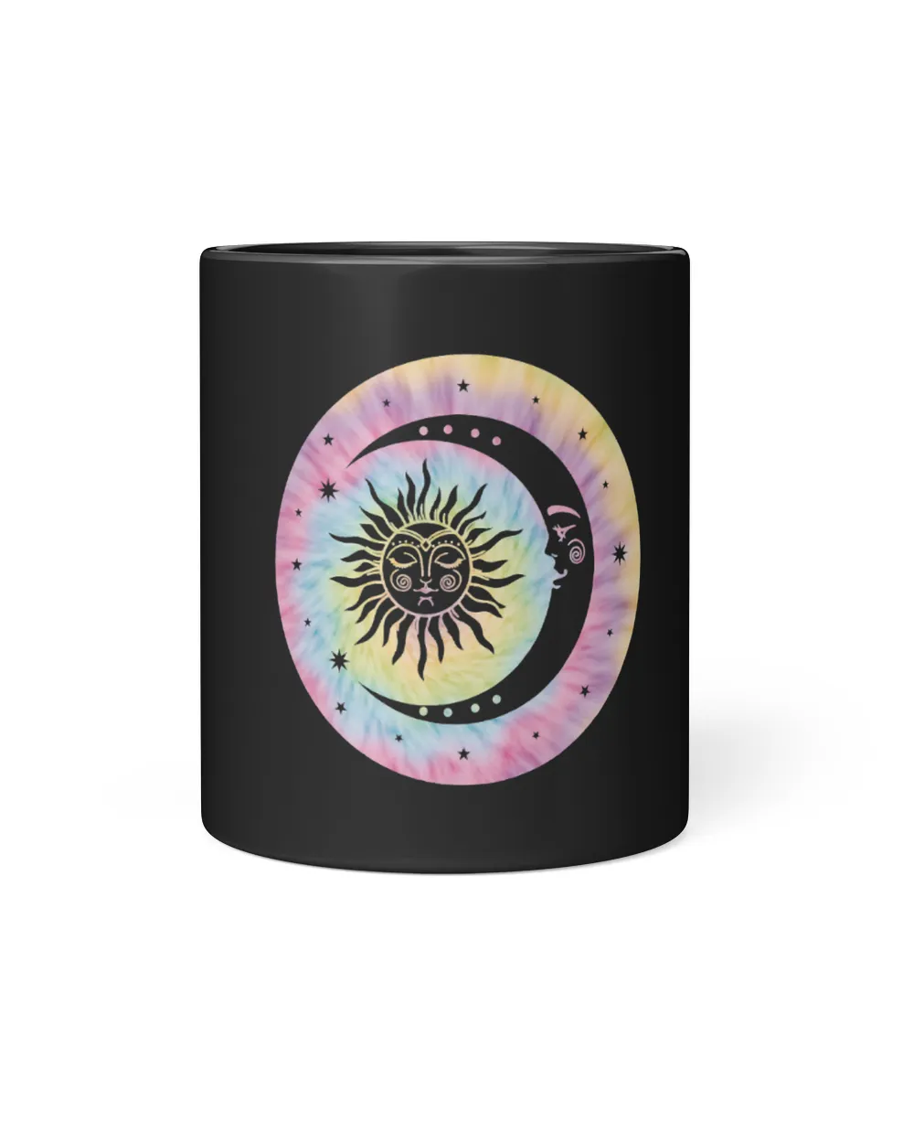 Boho Tie Dye Hippie Retro Moon Sun Stars Celestial