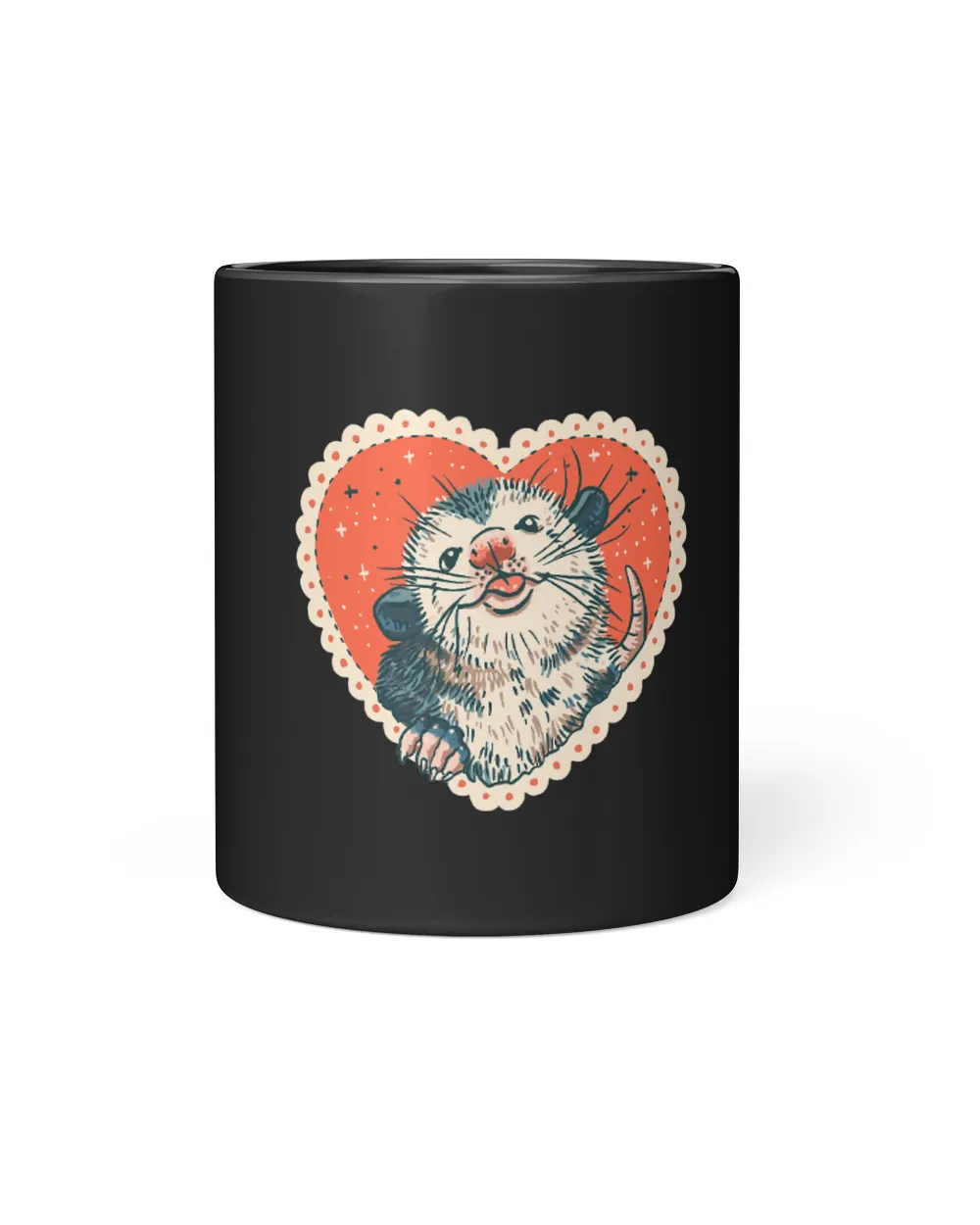Cute Possum Love Heart for Opossum Lover Support Team Trash