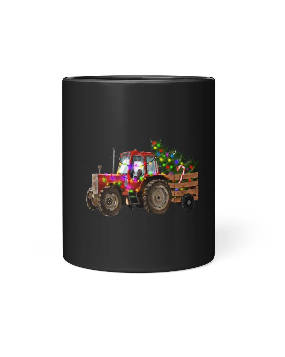 Green Christmas Farm Tractor Lover Funny Pine Tree Costume