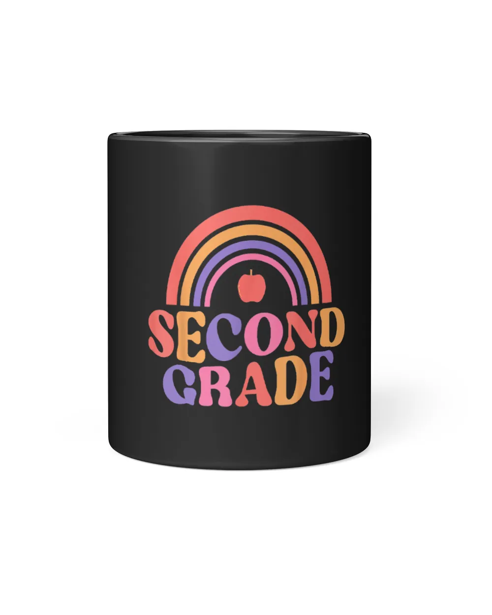Groovy 2nd Second Grade Rainbow Back To School Teacher Kids