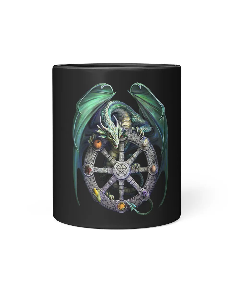 Dragon Animals Wheel Black Mug 11oz black 11oz