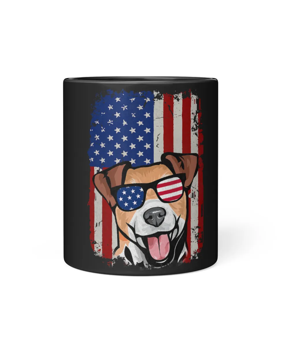 American Flag Jack Russell Terrier T-Shirt