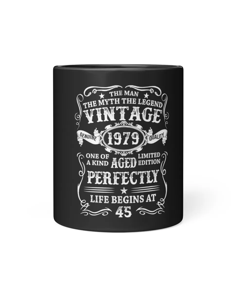 The Man, The Mith, The Legend Vintage 1979 USA52 Black Mug 11oz black 11oz