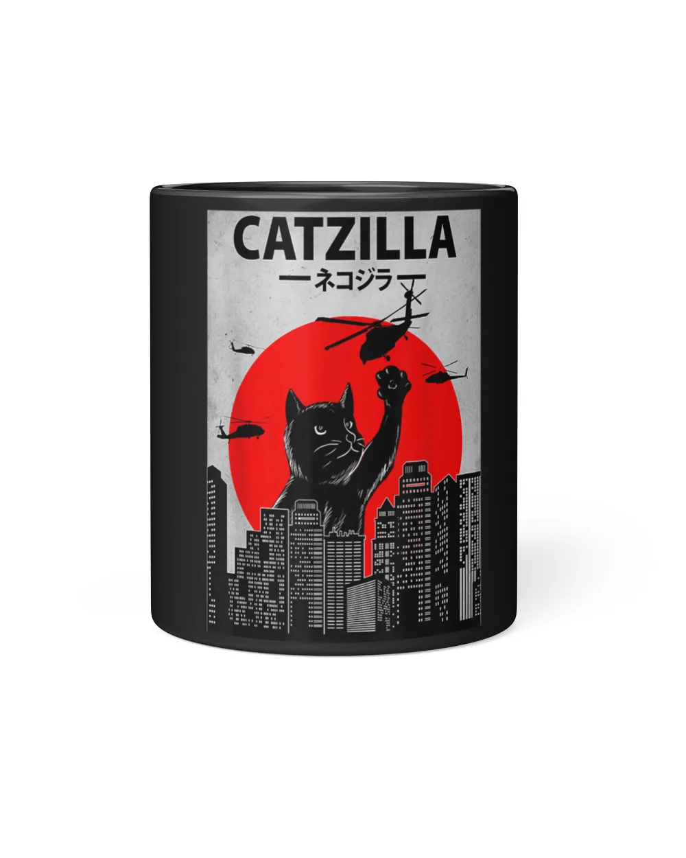 Catzilla T Shirt Funny Cat Lover Kitten