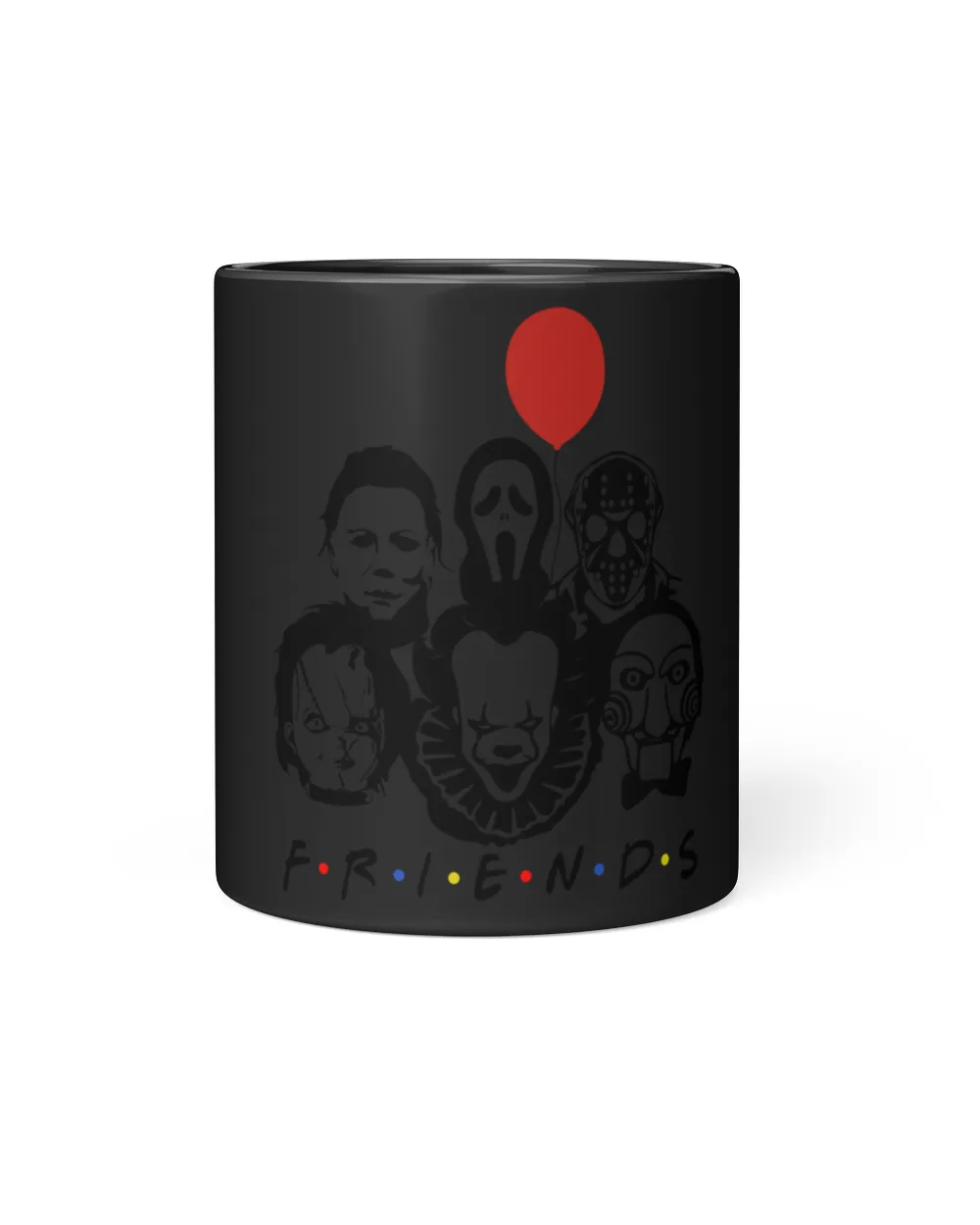 Friends Halloween Tumbler, horror clown faces