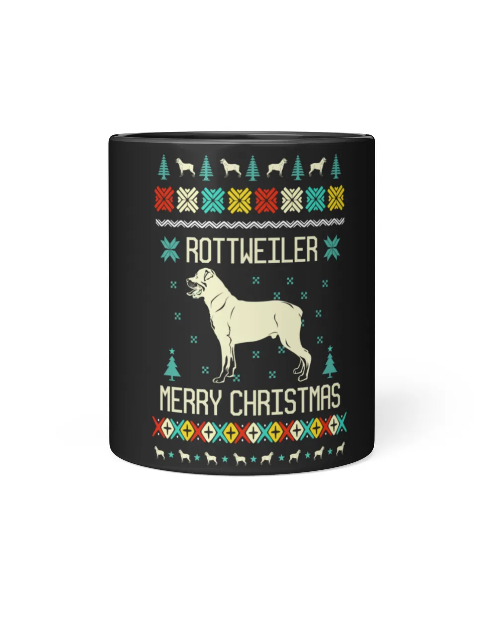 Rottweiler Merry Christmas Skinny Tumbler