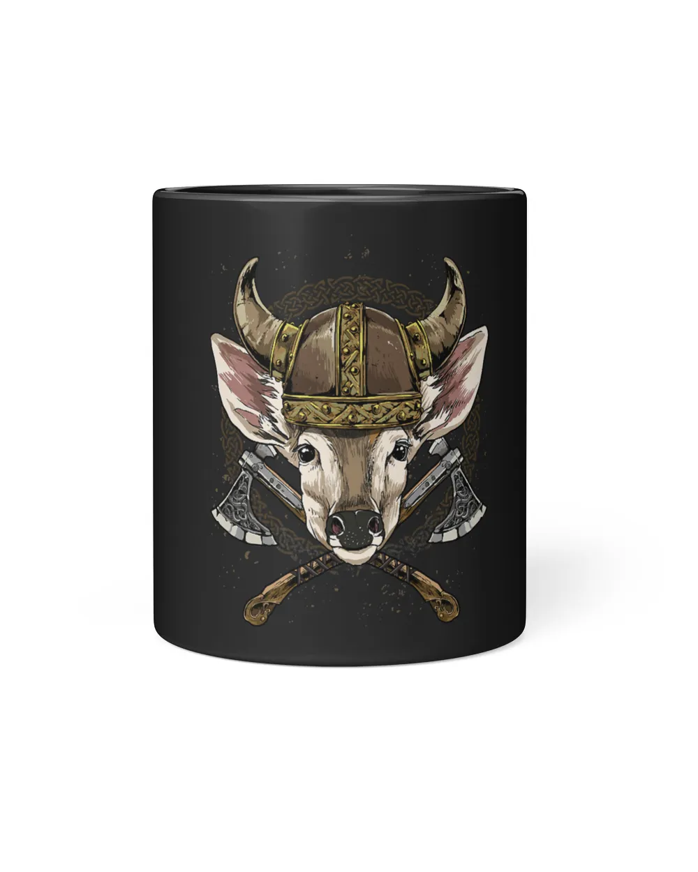 Viking Deer with Viking Helmet Mjolnir Axes 246