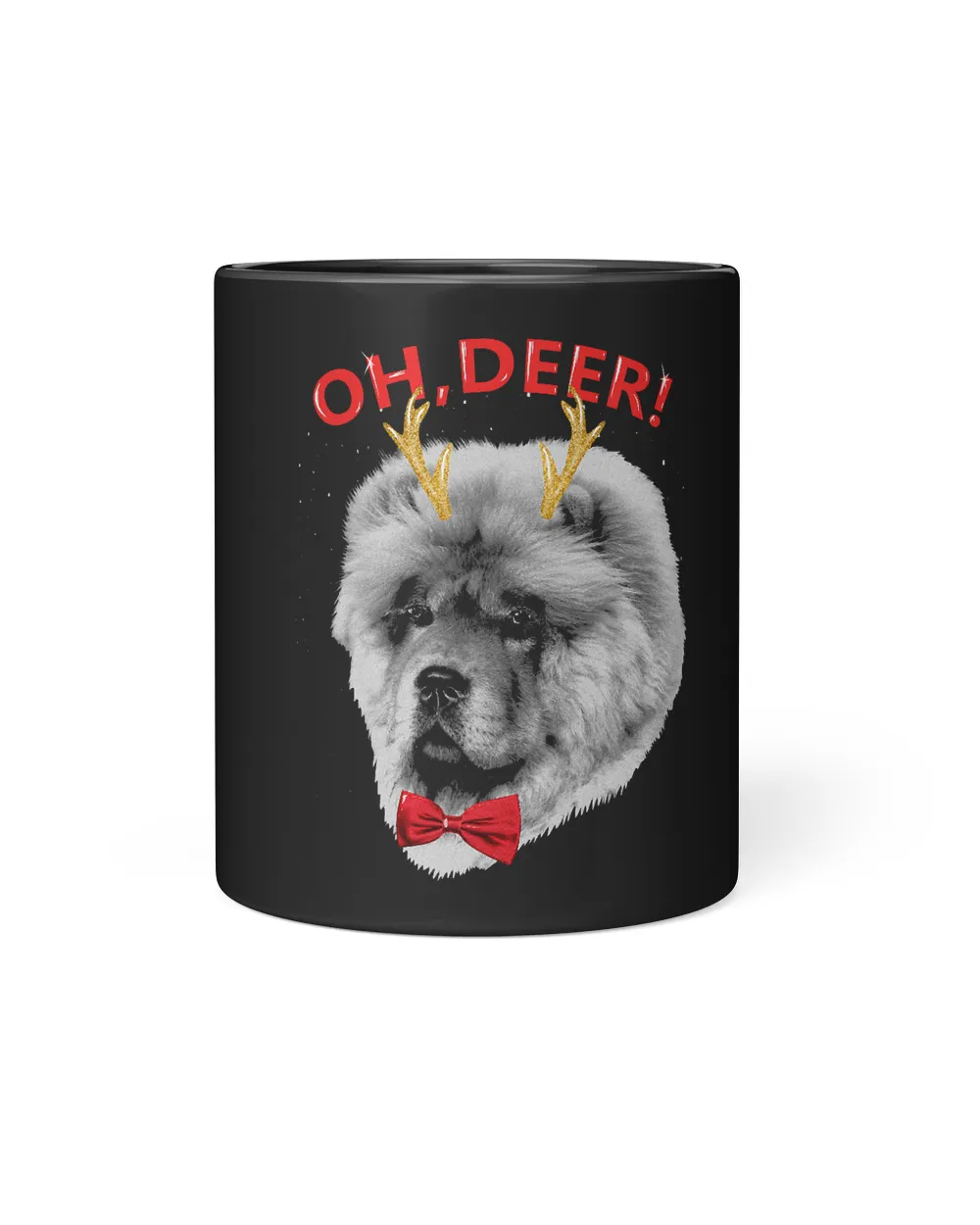 Oh Deer Chow chow Xmas Red Bowtie 37