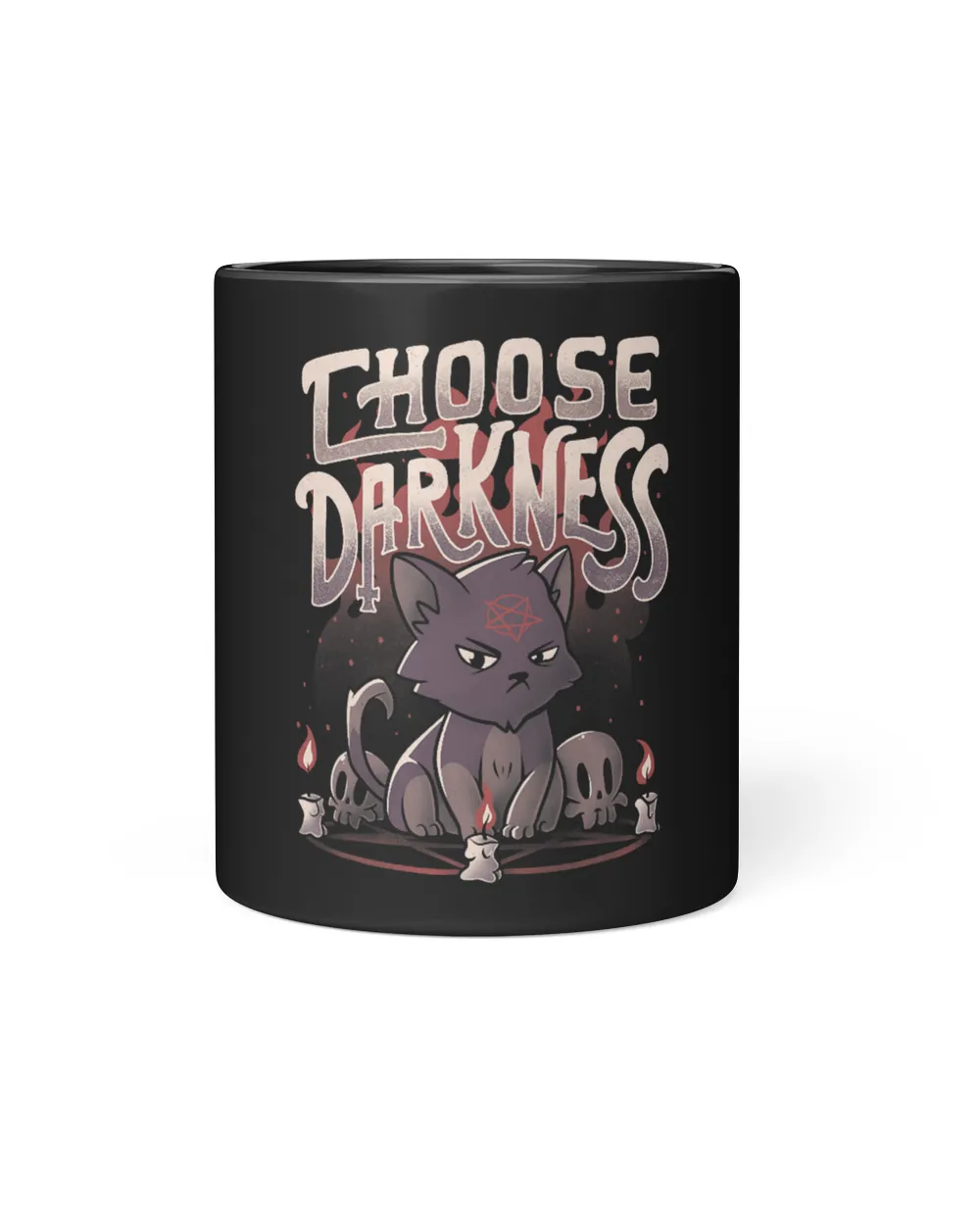 Choose Darkness Cute Evil Cat Lover Pentagram Devil Satan 328