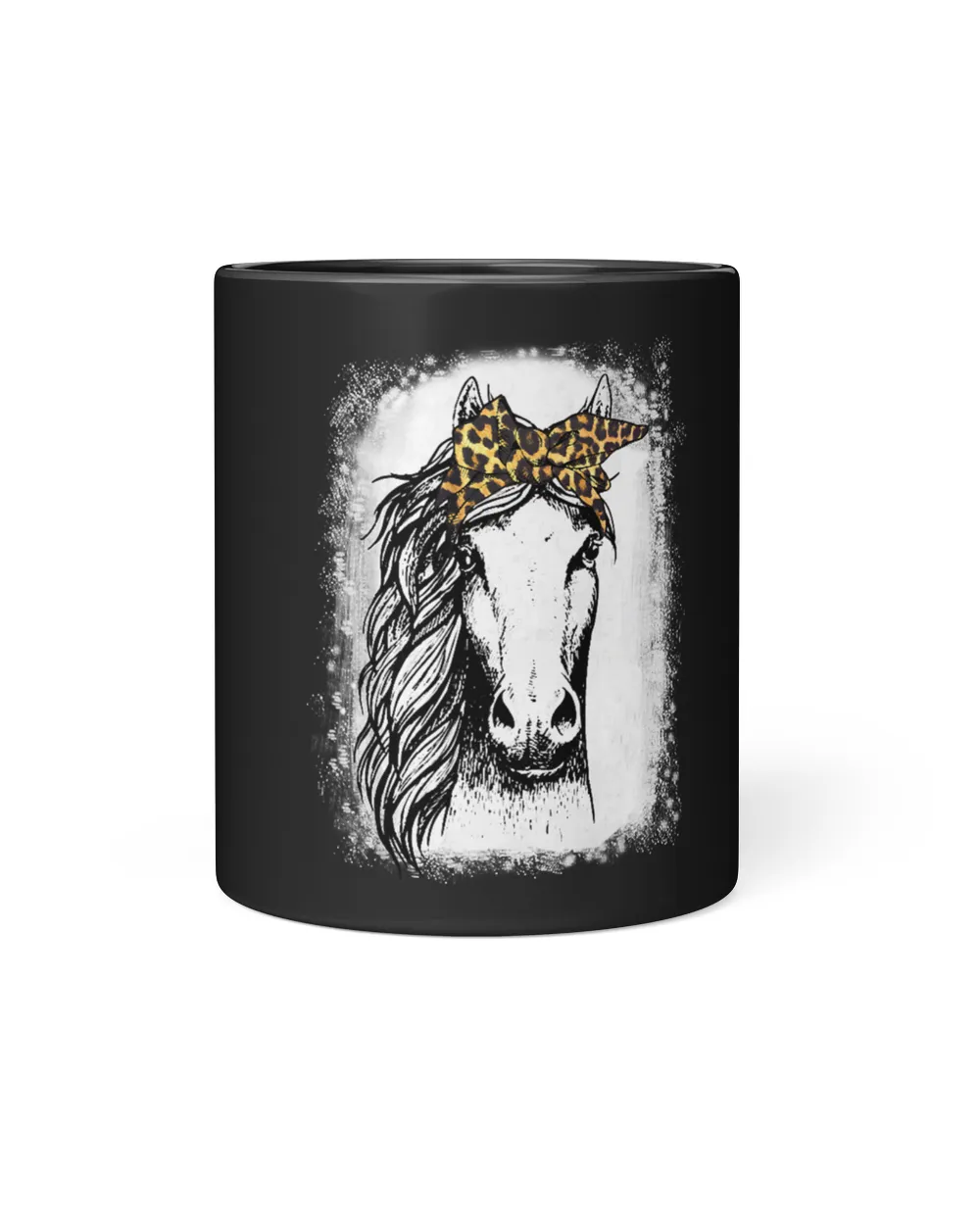 Bleached Horse Bandana Farm Animal Lover Funny Horse Leopard