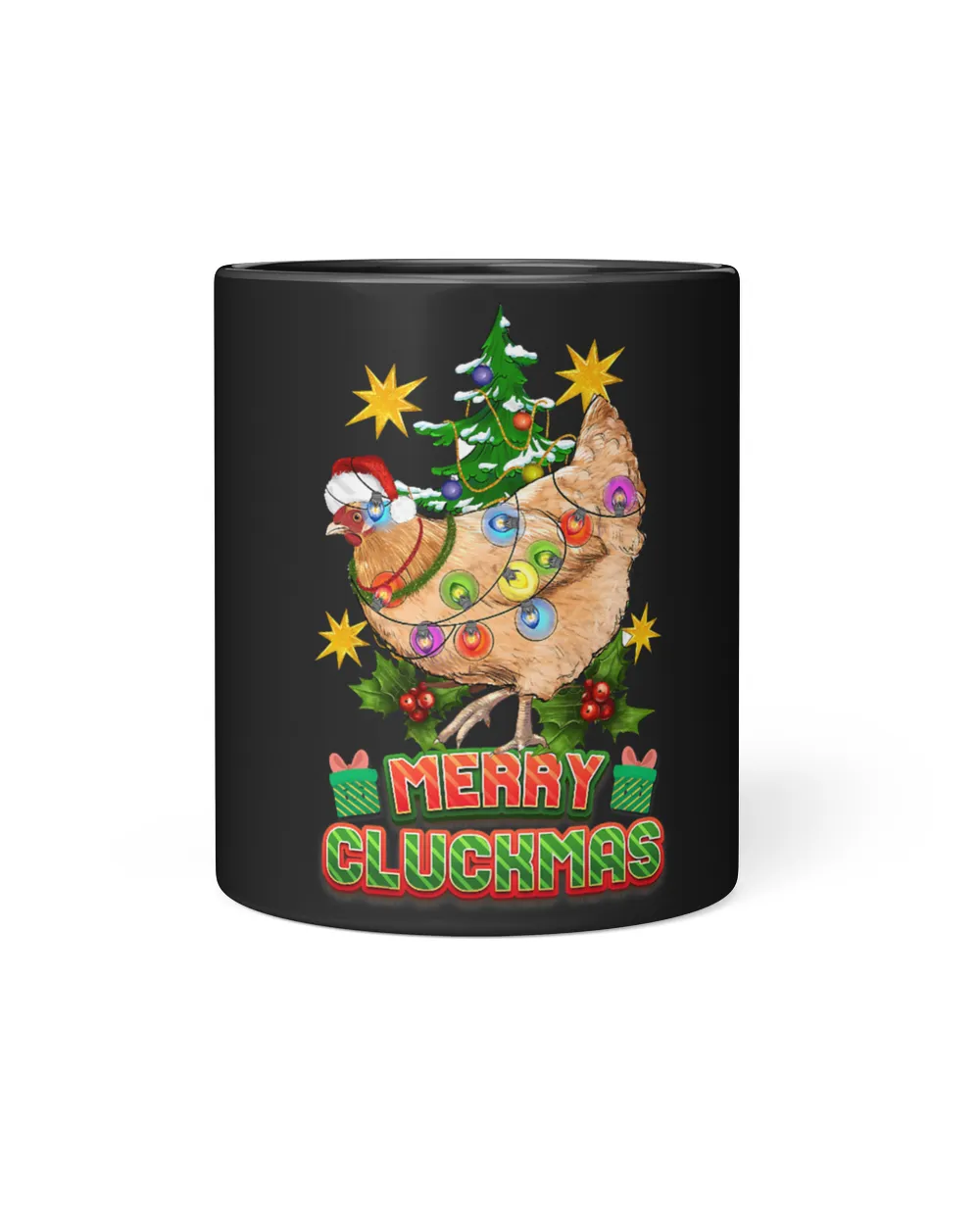 Merry Cluckmas Christmas Chicken Christmas Tree Light270