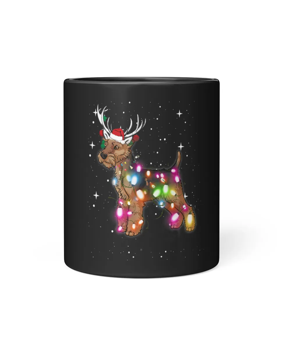 Christmas Lights Welsh Terrier Dog