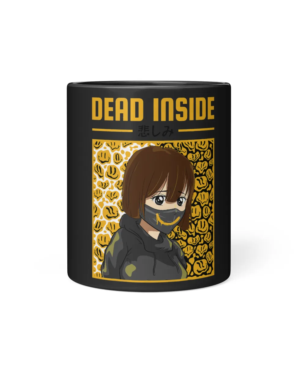 Dead Inside Japanese Sad Anime Girl Soft Grunge Emo Goth30 Black Mug 11oz black 11oz