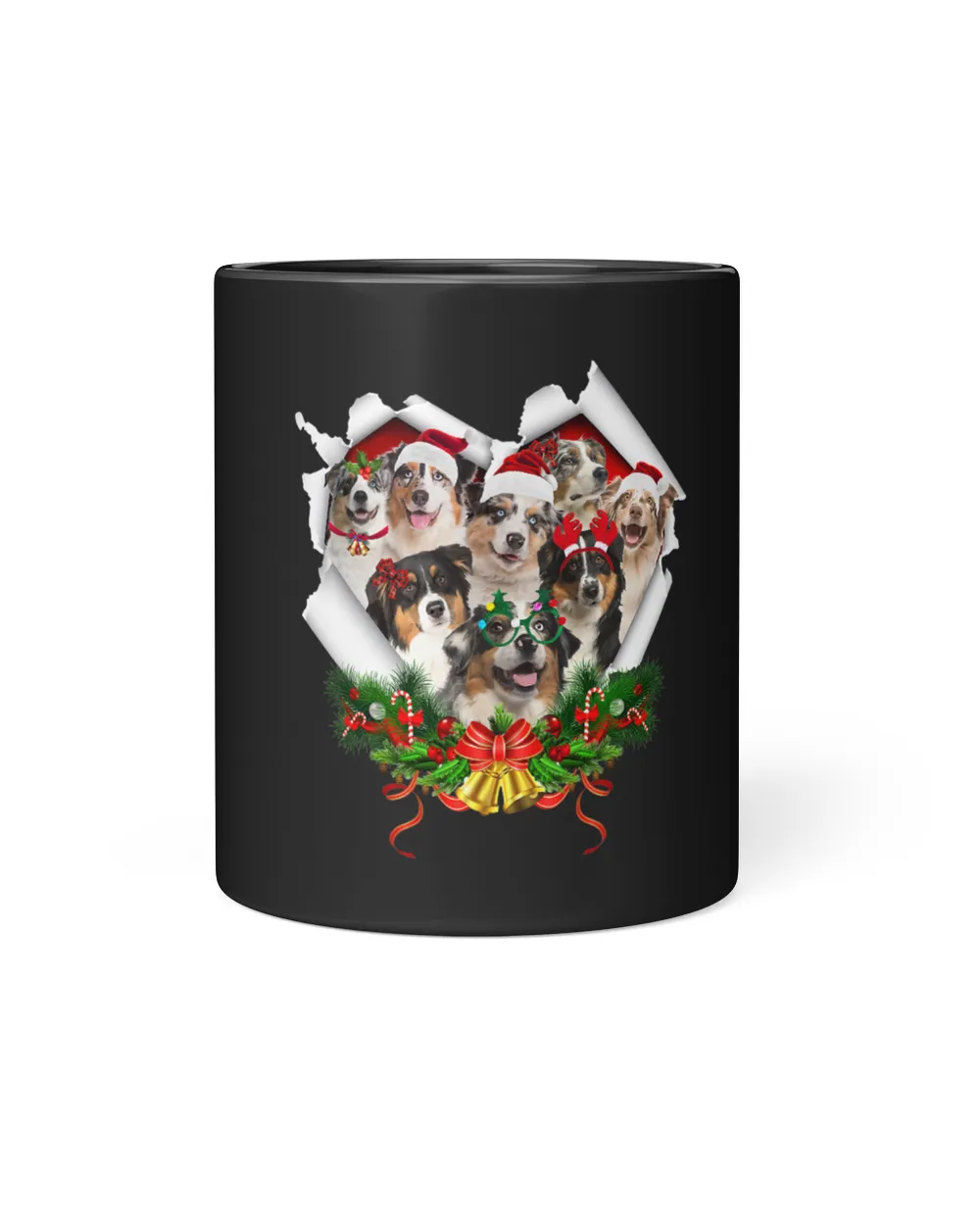 Aussie Dog Torn Cloth Christmas Ugly Pajamas