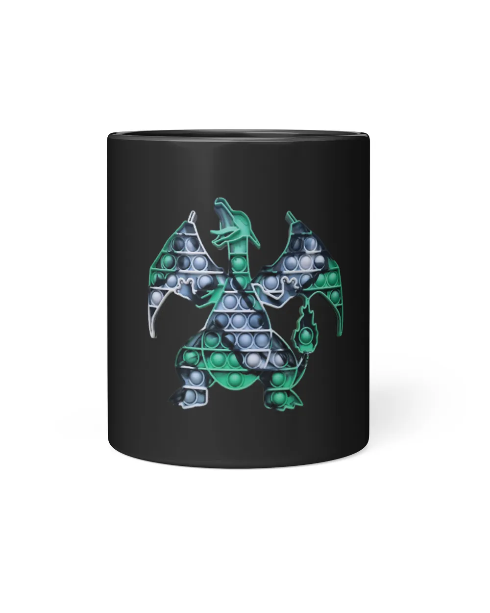 Pop It Fidget Game Dragon green silver for children