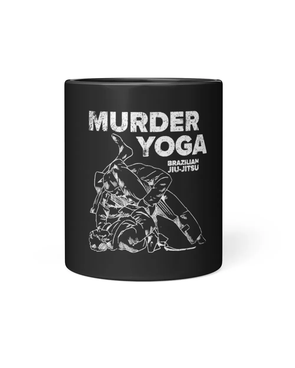 Vintage Murder Yoga Funny Jiu Jitsu Wrestling Distressed