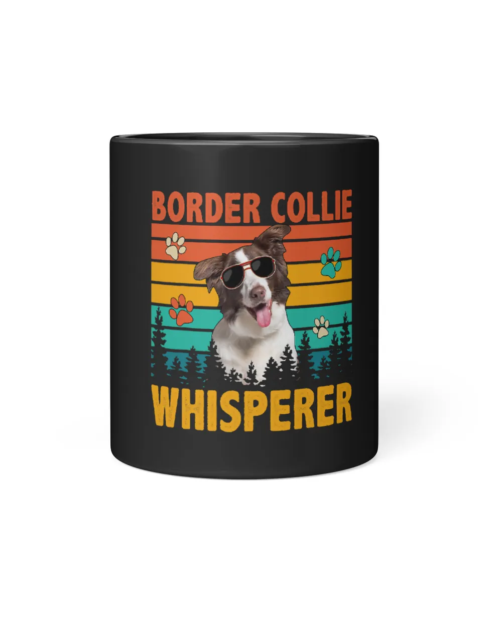 Vintage Retro Border Collie Whisperer Funny Dog Sunglasses