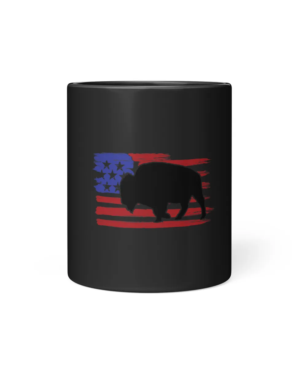 USA Flag American Buffalo Bison Proud
