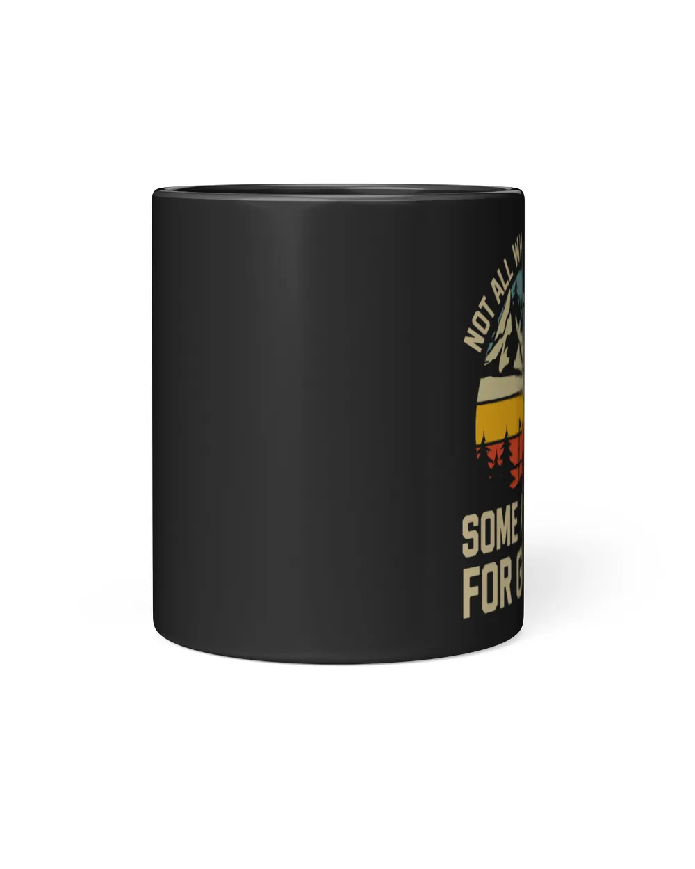 not all who wander are lost some are looking for golf balls Black Mug black 11oz