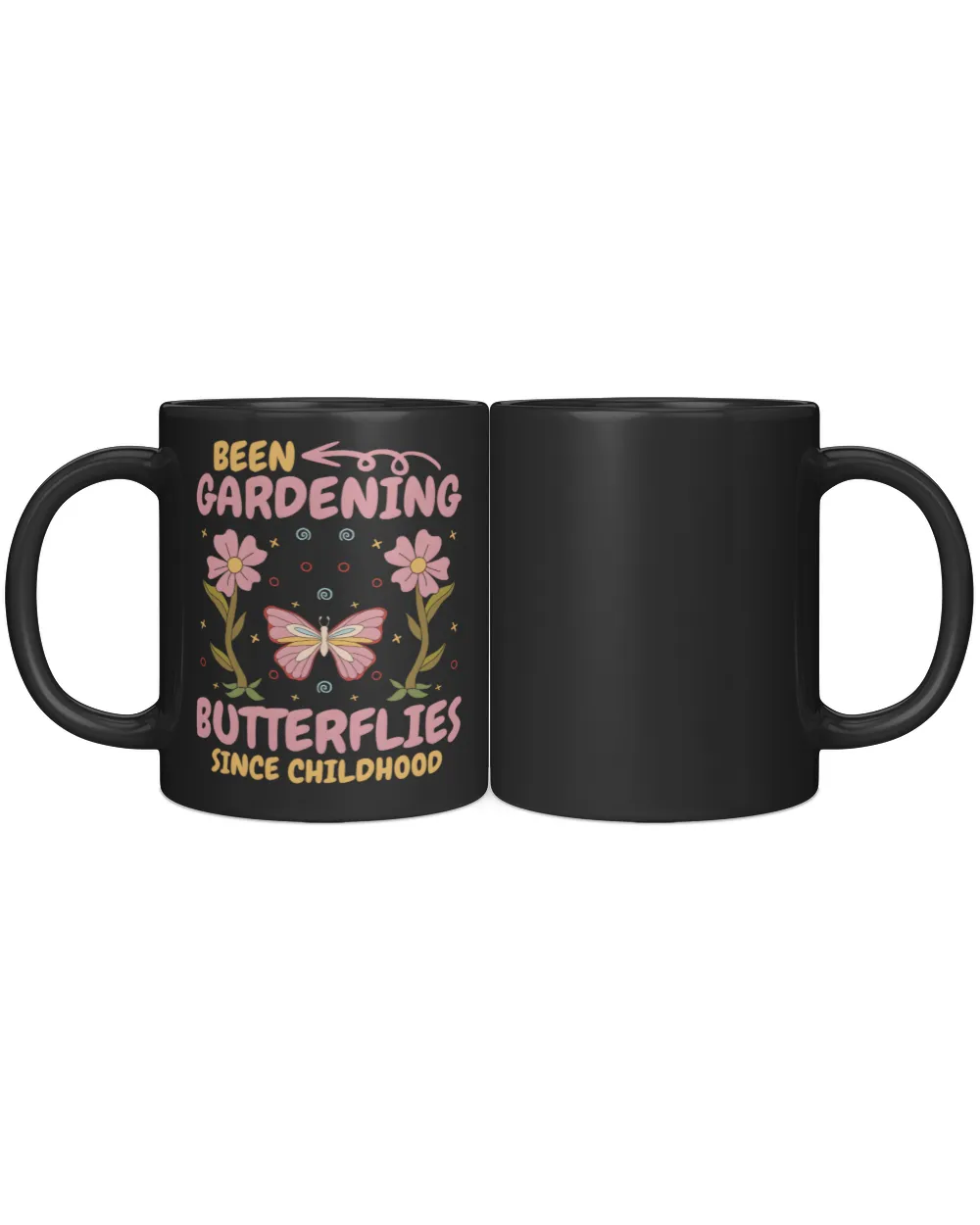 Butterfly Garden Black Mug 11oz black 11oz
