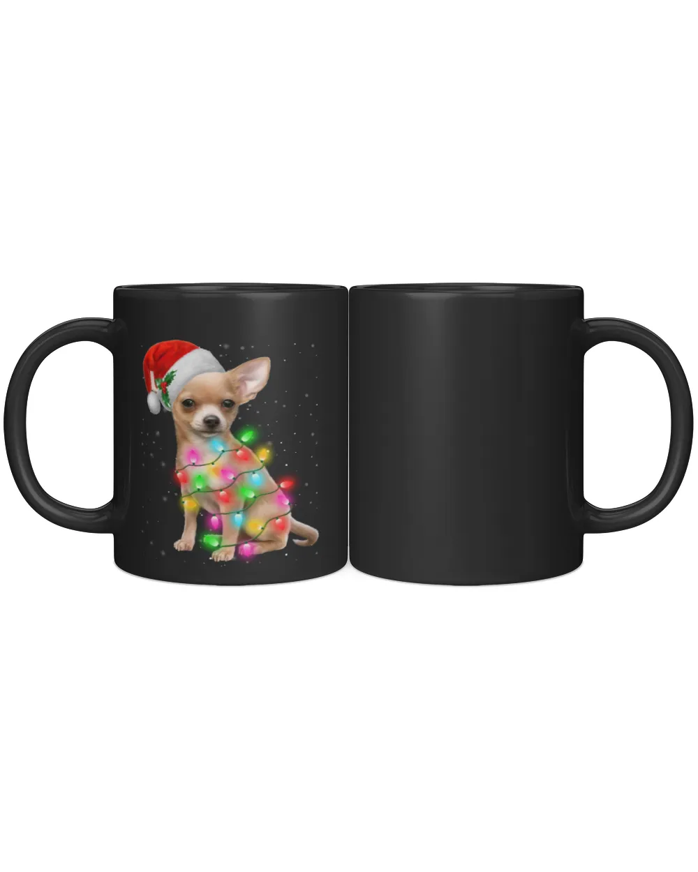 Chihuahua Dogs Tree Christmas Sweater Xmas Gifts Pet Dog Black Mug 11oz black 11oz